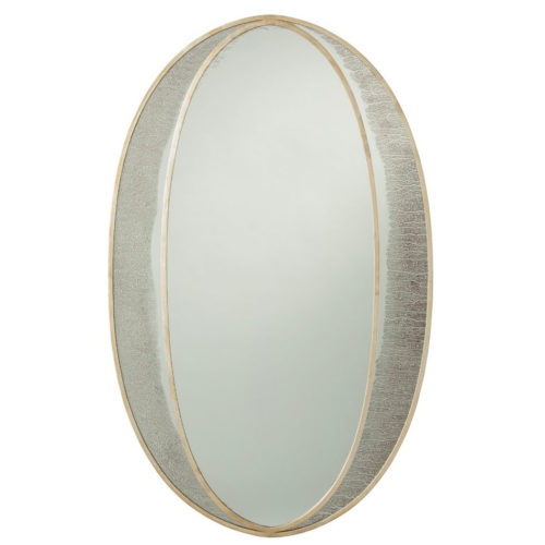 Antiqued Oval Mirror