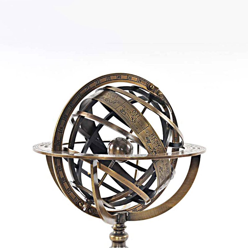 Details about   FatherDay Star Zodiac Sign Globe Armillary Sphere Clocks on Wooden Base Vinta 