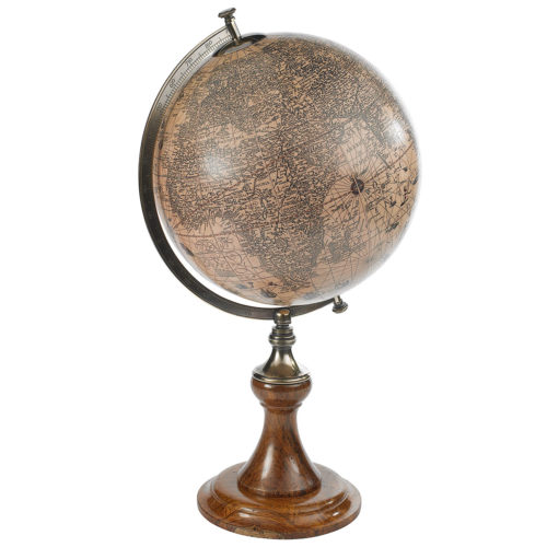 Hondius globe with classic stand