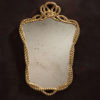 Regency style carved wood mirror with rope motif, antiqued goldleaf finish and antiqued glass; Hand made in Italy; available at www.InvitingHome.com