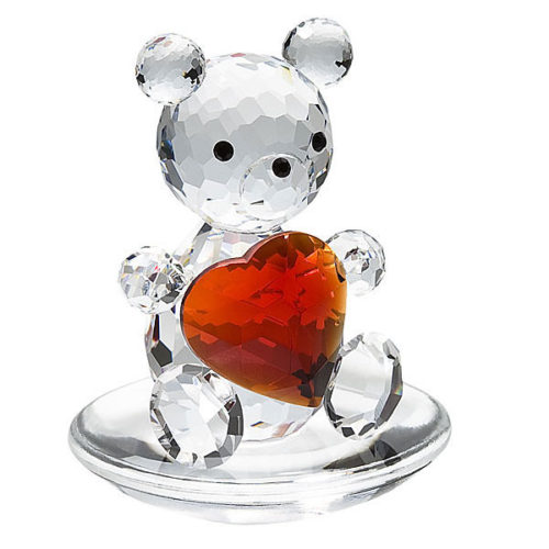 Rocking Crystal Bear with Heart