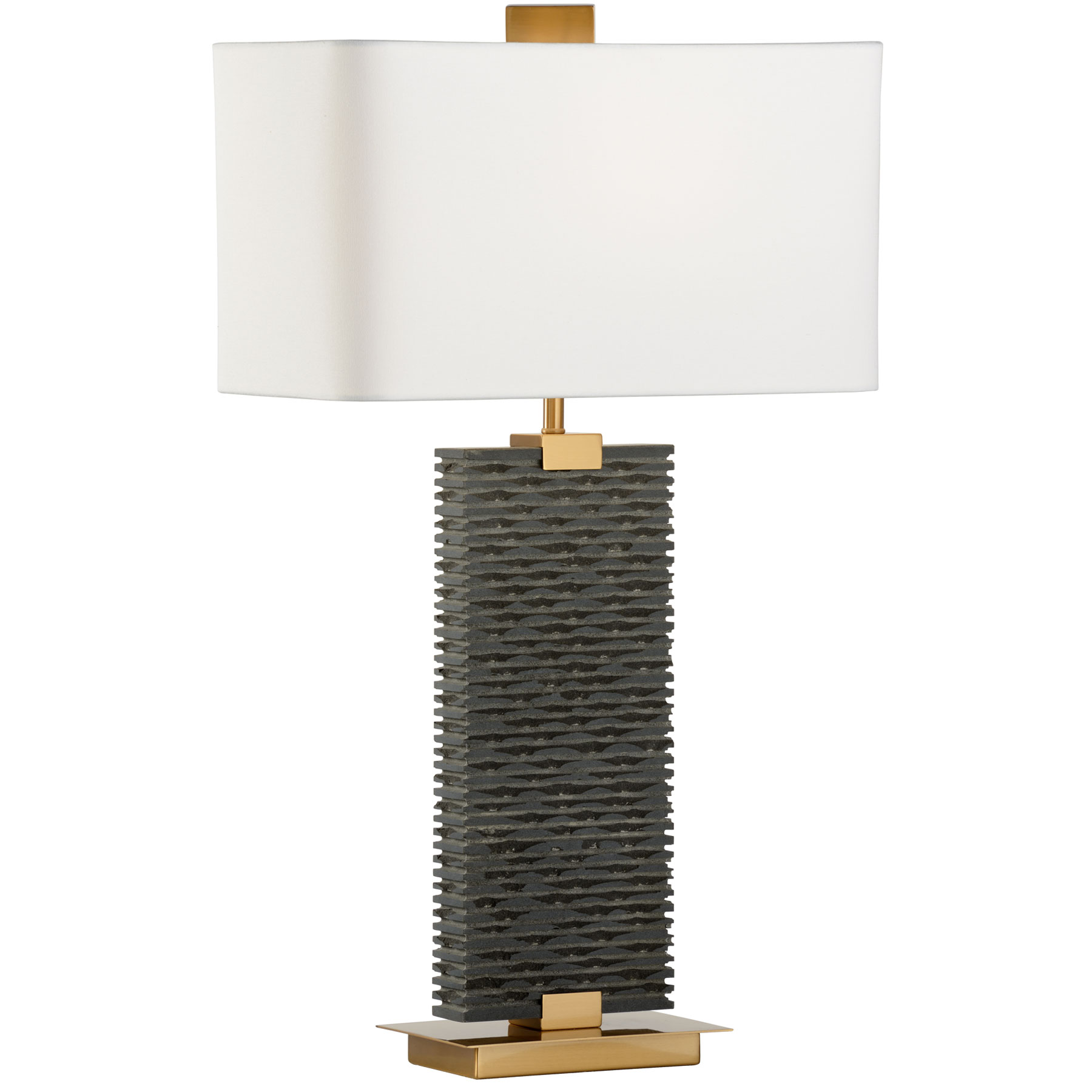 Black Stone Lamp Hand Chiseled, Rustic Stone Table Lamps