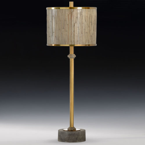 Iron Table Lamp In Antique Brass Finish