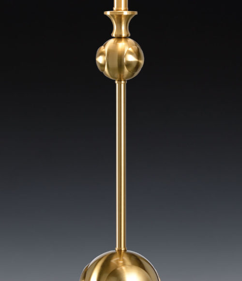 Brass Lamp With Intricate Ball Design