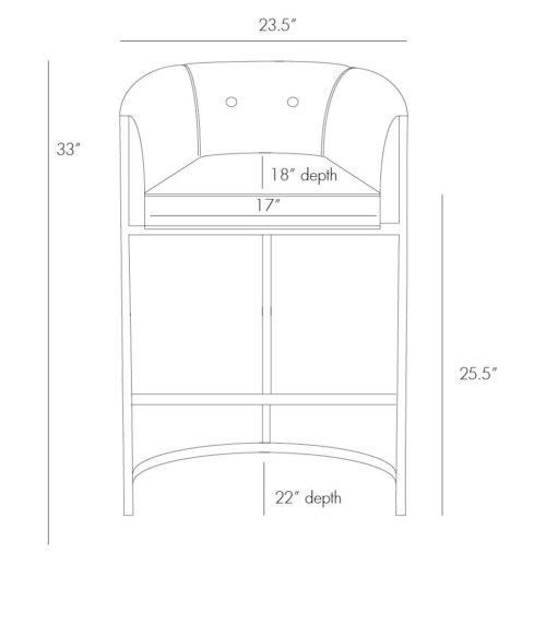 Diagram Of Counter Stool