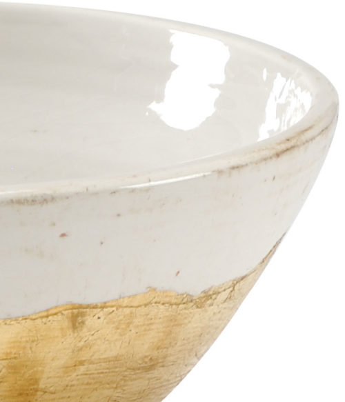 White And Gold European Ceramic Bowl