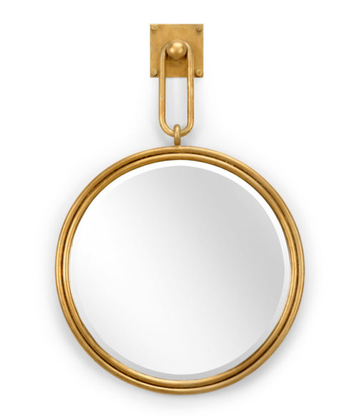 Round Gold Leaf Mirror