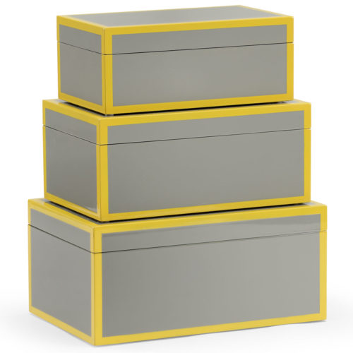 Gray Lacquer Boxes (set of 3)
