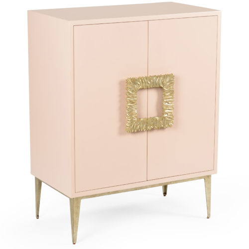 Lacquered Blush Pink Cabinet