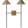 Bronzed Sconce with Brass Accents