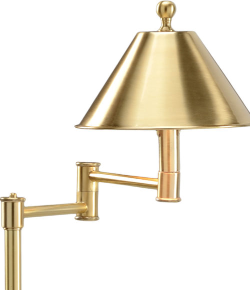 Brass Floor Lamp With Brass Shade