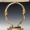 Antiqued Brass Lamp With Twist Design