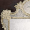 Large Antiqued Venetian Glass Mirror With Hand Etched Glass