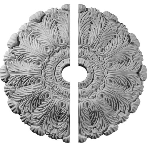 Gorgeous Charlotte ceiling medallion designed with exquisite acanthus leaf motif. Charlotte decorative medallion for ceiling is classic reproduction of historical design. This medallion molded in deep relief design to achieve the highest degree of quality and details.