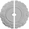 two piece Seidel Ceiling Medallion. Seidel ceiling medallion molded in deep relief with beaded details.