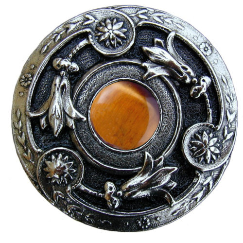 hand made knobs with semi-precious stones
