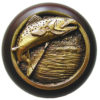 Leaping-Trout Walnut Knobs