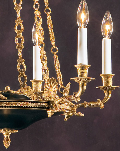 Empire Chandelier In French Gold Detailed Image