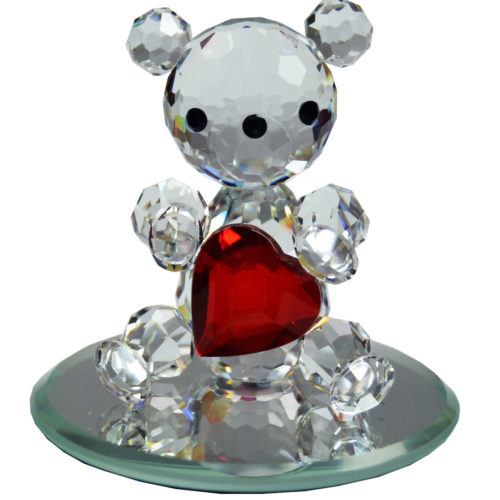 Crystal Bear with Heart