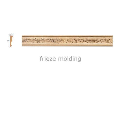 Carved wood frieze molding