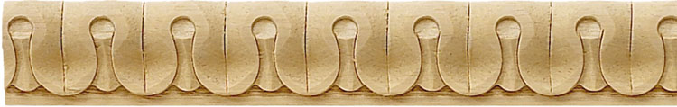 Columbia Carved Wood Molding - 1"H
