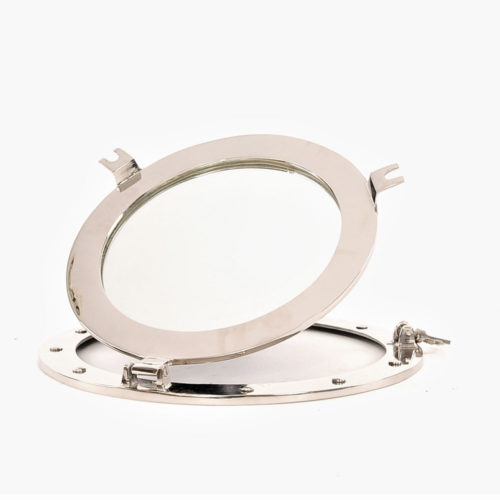 Porthole mirrors pay homage to the windows of old ships, creating a perfect balance between modern and vintage. This item is perfect as a centerpiece to any nautical-themed home and, since it opens at the hinged, it can also be used as a door