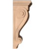 Seattle wood corbels are carved in a deep relief with classic clean line design