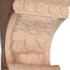 Elegant design of Columbia wood brackets features beautiful carving with leaves, acorns and flowers