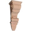 Elegant design of Columbia wood brackets features beautiful carving with leaves, acorns and flowers