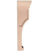 Mission concave wood corbels design features recessed panels and deep fluting