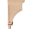 Mission wood corbels design features with double recessed panels and cercal design on the front
