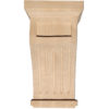 Design of this Mission corbels features five-fluted front. Wood corbels are hand-carved from solid hardwood