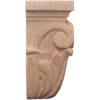Monroe wood capitals are carved in a deep relief with rising acanthus leaf, scrolls and flower motif