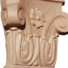 Nashville wood capitals are carved in a deep relief with rising acanthus leaf, scrolling and rosette center