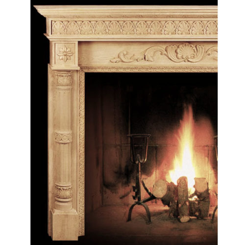 Delaware fireplace mantels feature beautifully carved fireplace mantel shelf with embraced palmate leaf design