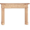 Sophisticated design of these beautiful hand-crafted wooden fireplace mantels features masterfully carved in a deep relief details