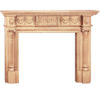The elaborate Annapolis fireplace mantel incorporates designs of the eighteen century. Deeply curved half-columns of this fireplace mantel bringing your eye up through the oval floral rosettes