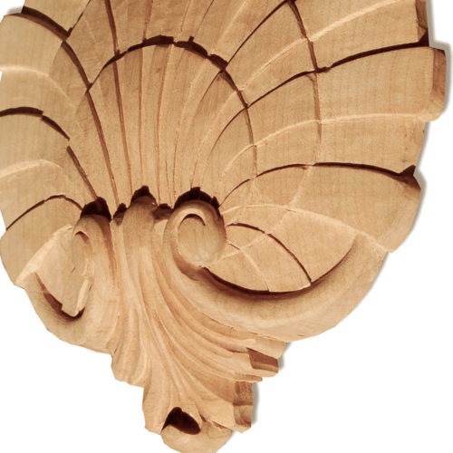 Hampton shell wood carving is hand carved by skilled craftsman from premium selected hardwood