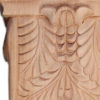 Michigan corbels are carved in a deep relief with stylized leaf design. On the sides wooden corbels have classic scrolling with suggested leaf motif