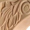 Sarasota wood brackets are carved with graceful curves in a classic scrolled leaf design