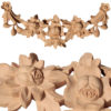 Elaborate Dallas wood carving is hand crafted from premium selected White hardwood. Wood carving features carved in deep relief flowers and flower buds with graceful leaves design.