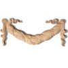 Concord laurel leaf swag is hand-crafted from premium selected white hardwood. Wood carving features carved in deep relief laurel leaf motif with playful ribbons design