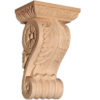 Arlington hardwood corbel has an exquisitely carved in a deep relief traditional acanthus leaf design on the front and egg and dart motif crown