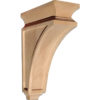 These wood brackets are preferred as additional supports for shelving, kitchen counters, bars, or fireplace mantel shelves. Delray wood brackets are carved in the Craftsman style