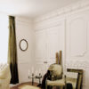 beautiful interior with decorative crown molding; interior design inspiration; decorative molding ideas