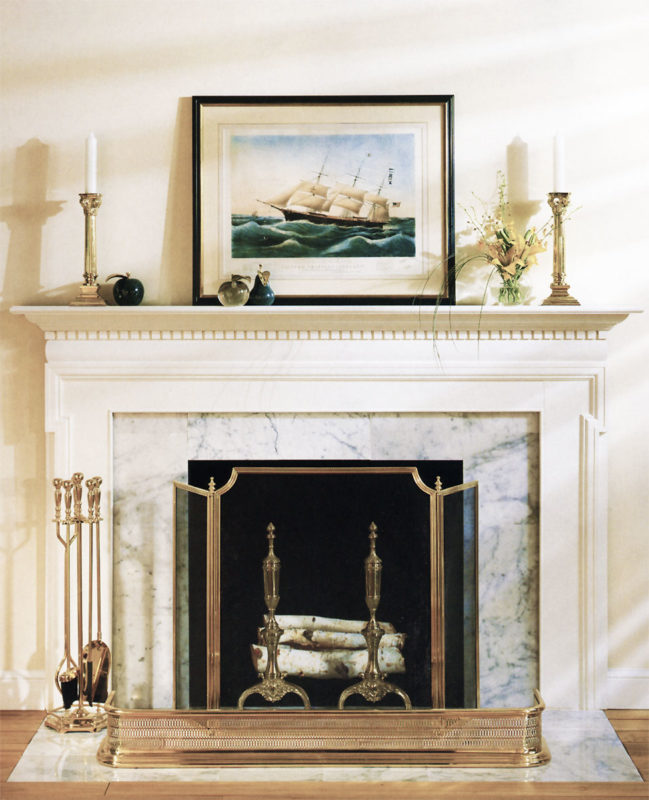 Elegant interior design with fireplace mantel; interior design ideas, fireplace decorating inspiration