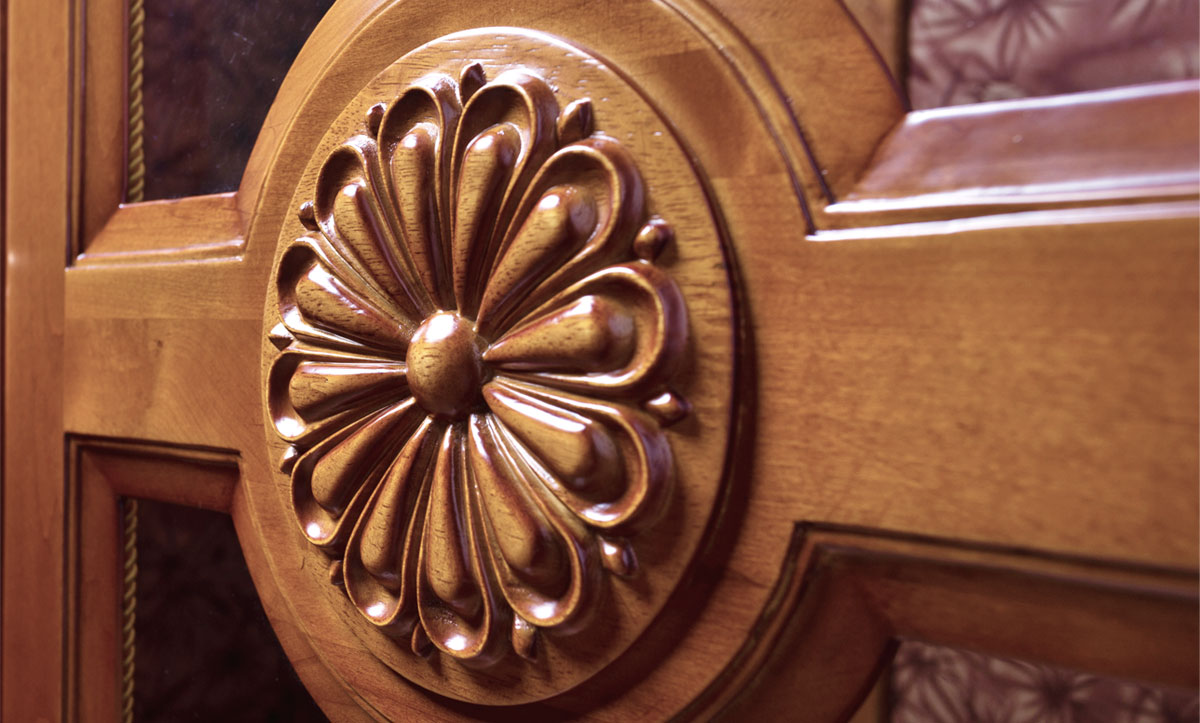 beautiful carved wood rosette; wood carving ideas