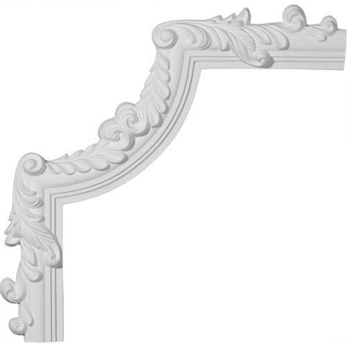 Bradenton panel molding with decorative corners for wall and ceiling application