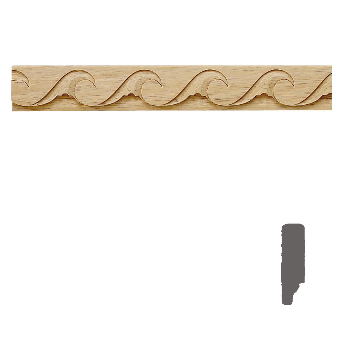 Wood Panel Molding Wave Carved, Decorative Wooden Trim Pieces