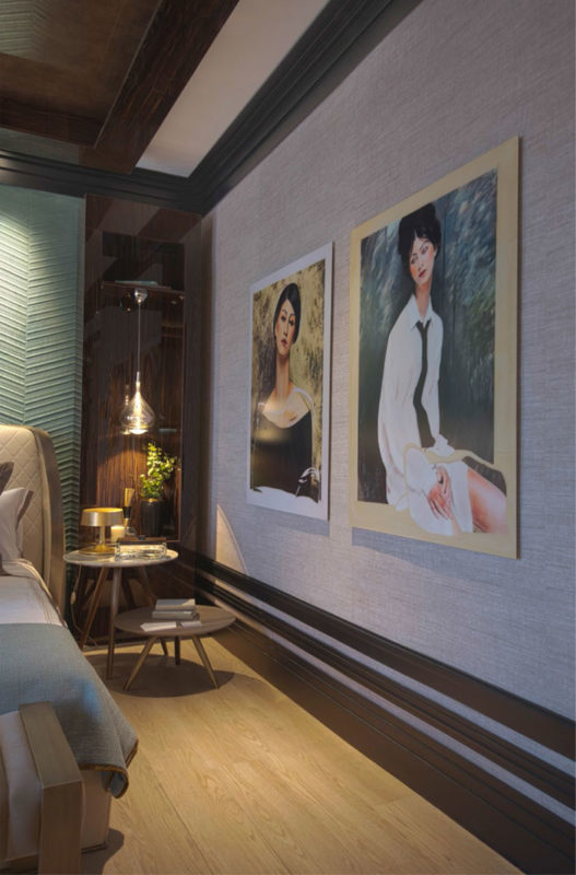 bedroom decor with modern crown molding; bedroom design inspiration; modern molding ideasd